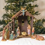 DiGiovanni 10 pc. Nativity w/ Stable, 6 inch Figures 