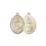 14kt Gold Our Lady of Mount Carmel Medal