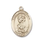 14kt Gold St. Christopher Medal