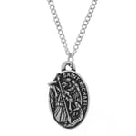 St. Michael Pewter Medal, 24 inch chain
