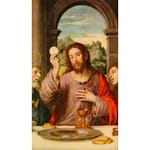 Cristo con la Eucarist&iacute;a - Estampas Religiosas Personalizadas