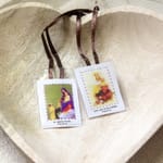 Laminated Scapular with Brown Strings