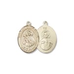 Gold Filled Our Lady of Mount Carmel Pendant w/ Chain