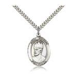 Sterling Silver St. Edward the Confessor Pendant w/ chain