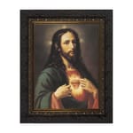 Sacred Heart w/ Dark Ornate Frame [9 x 12]