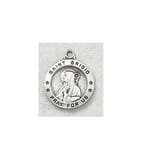 Sterling Silver St. Brigid Medal with 18 inch chain 