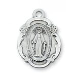Pewter Miraculous Medal with 18 inch chain