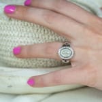 Sterling Silver Miraculous Medal Ring with Crosses