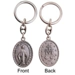 Miraculous Silver Oxidized Keychain