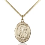 Gold Filled St. Brigid of Ireland Pendant w/ Chain
