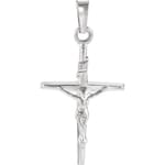 Crucifix Pendant -14K White Gold