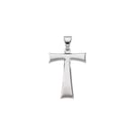 Tau Cross Pendant -14K White Gold