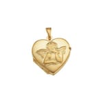 Heart Shaped Locket with Angel -14K Gold