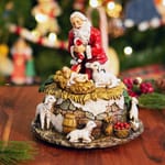 Kneeling Santa Musical Figure  