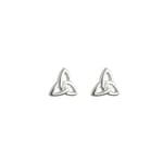Silver Trinity Knot Earrings with Pearl - Girls