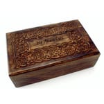 Wood Keepsake Box w/ Celtic Design, 8 by 5 inches