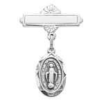 SS Oval Miraculous Medal Baby Pin