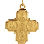 4-Way Cross Medal -14K Gold