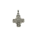 4-Way Cross Medal -14K White Gold