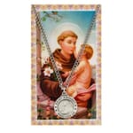 St. Anthony Patron Saint Prayer Card w/ Medal