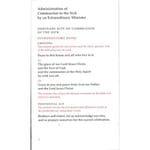 Administration of Communion to the Sick by Special Ministers 