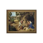 Adoration of Shepherds w/ Gold Frame 