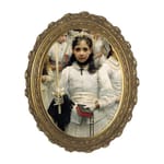 After the First Holy Communion on Canvas w/ Gold Oval Frame (8x10)