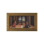 The Annunciation on Canvas w/ Ornate Gold Frame 