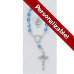 Blue Lourdes Auto Rosary