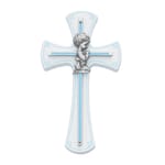 Boy Cross on White Wood - 7 inch