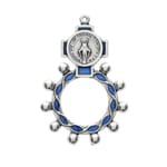Blue Miraculous Finger Rosary Ring