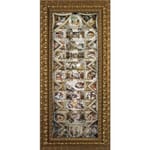 The Ceiling of the Sistine Chapel w/ Ornate Gold Frame 