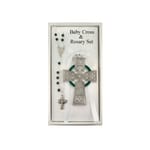 Celtic Crib Cross & Rosary Set