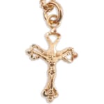 Children's Crucifix - Gold/Sterling Silver on 13 inch chain