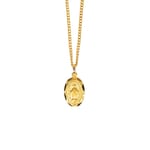 Children's Oval Miraculous Medal - Gold/Sterling Silver with 13 inch chain