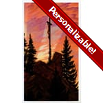 Cross on Mountain Personalized Prayer Card (Priced Per Card)