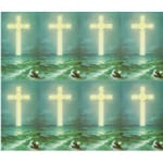 Cross on the Ocean Personalized Prayer Card (Priced Per Card)