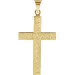 Cross Pendant with Design - 14K Gold