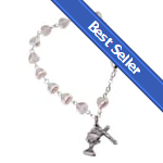 Crystal Heart Communion Bracelet