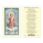 Daily Offering to the Infant Jesus - Prayer Card