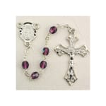 Deluxe Pewter 6mm Amethyst Rosary 