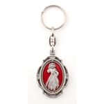 Divine Mercy & Virgin Mary Keychain, Enamel