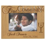 Elegant Personalized First Communion Wooden Frame 
