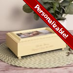 Engraved Baptism Frame Keepsake Music Box