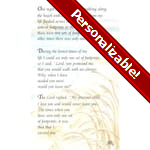 Footprints Personalized Prayer Card (Priced Per Card)