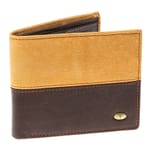 Genuine Leather Wallet with Small Cross Emblem