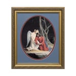 Gesthemane ( w/ Round Matte and Gold Frame) 11x14