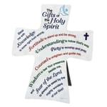 Gifts of the Holy Spirit Cross Plaque - 6 inch