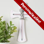 PERSONALIZE: Girl Cross on White Wood