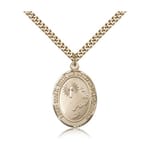 Gold Filled Footprints / Cross Pendant w/ chain